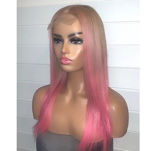 ✨CYBER MONDAY SALE Blonde and pink human hair wig